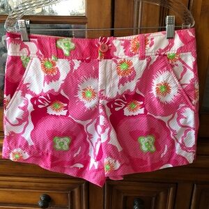 EUC Lilly Pulitzer Callahan Pink and Green Shorts